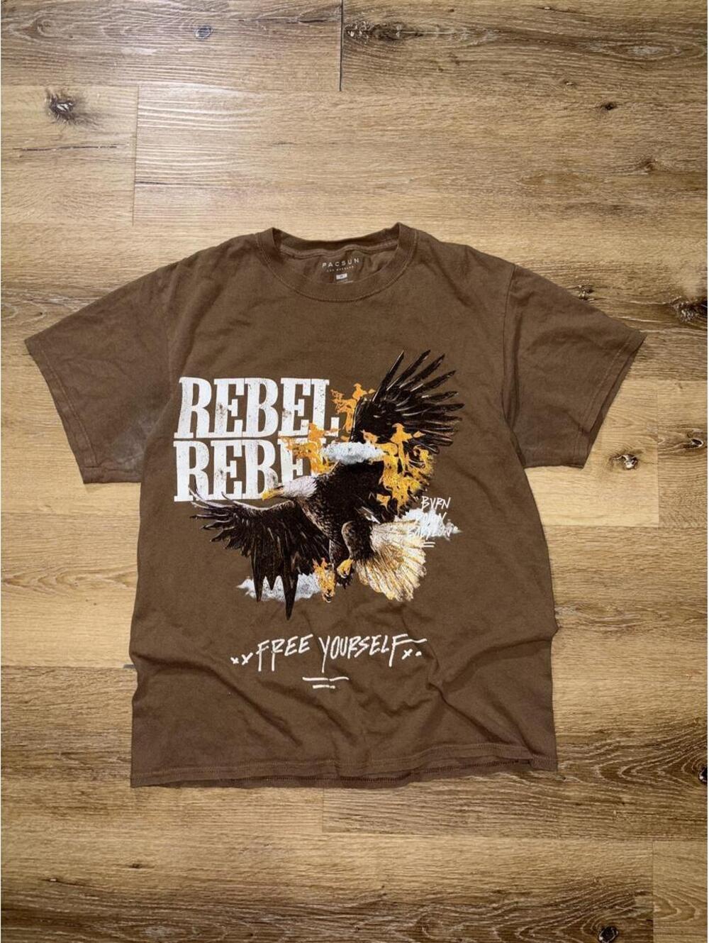 PacSun Rebel Eagle Graphic Tee Brown Men’s Medium